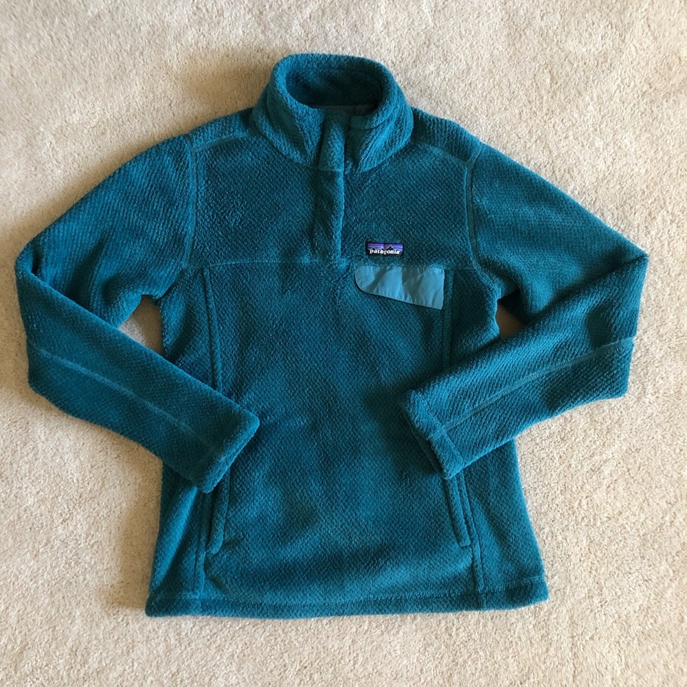 Patagonia Polartec Fleece Pullover Retool Snap T Green Women's Small